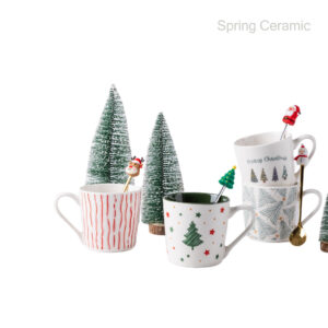 Christmas design mug with food grade spoon