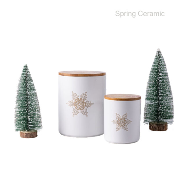 Christmas design storage Can with baboom lid