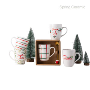 Christmas mug with spoon set