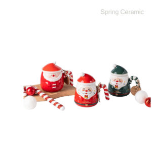 Spring Christmas Eve deisgn mug with cover and special handle