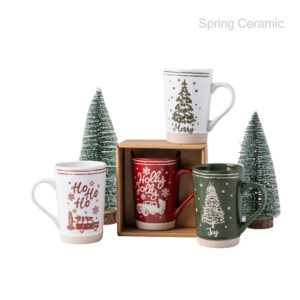 Christmas silk design mug with rough bottom