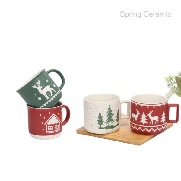 Ceramic mug with silk or decal design