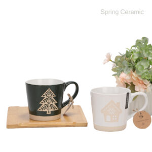 13 OZ Christmas silk design mug with rough bottom