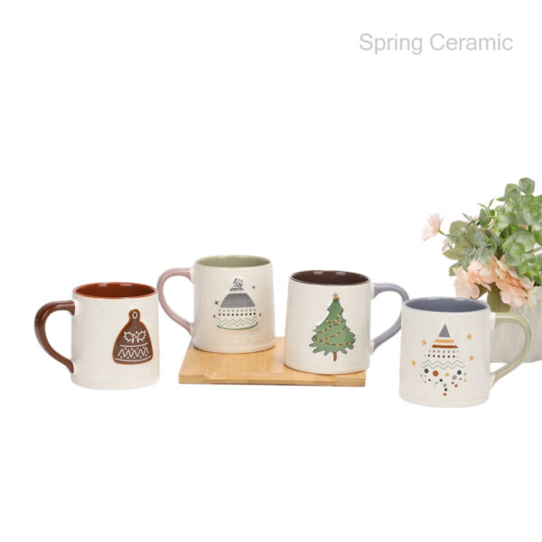 Mug design for Christmas tree ,Christmas hat